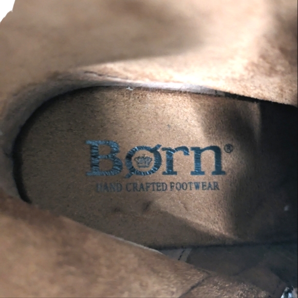 Born Rust Brown  Distressed Suede Cass Block Heel Boots...Size 9M - Picture 10 of 10